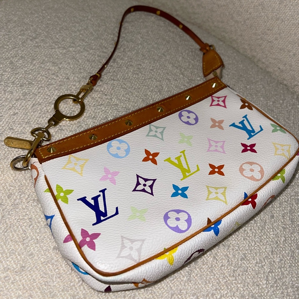 Auth Louis Vuitton Multicolor Pochette Bag
